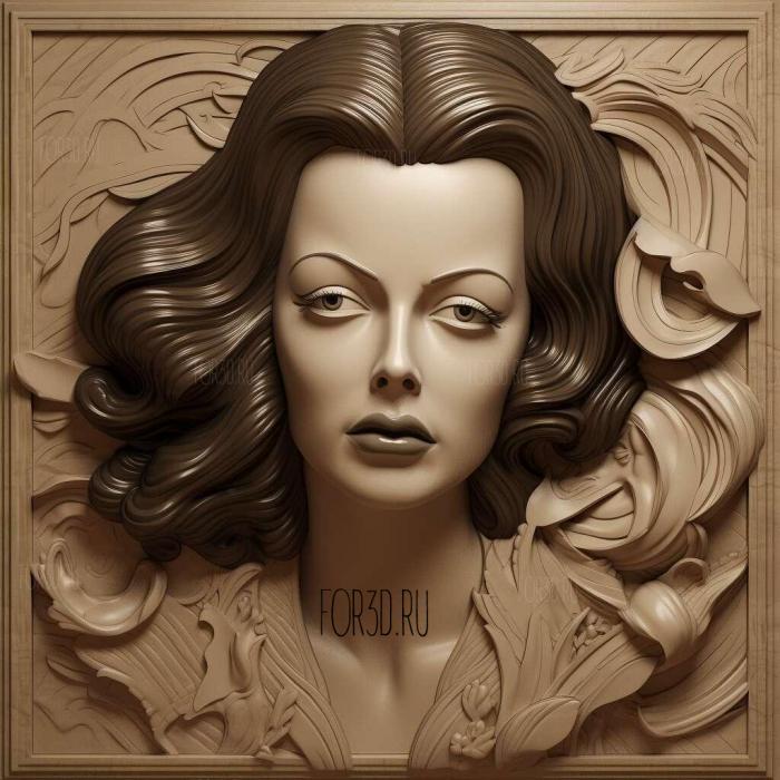 Hedy Lamarr 2 stl model for CNC